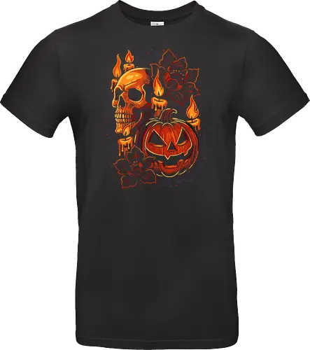 Dark Skull Pumpkin Halloween