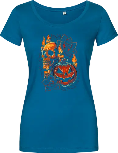 Dark Skull Pumpkin Halloween