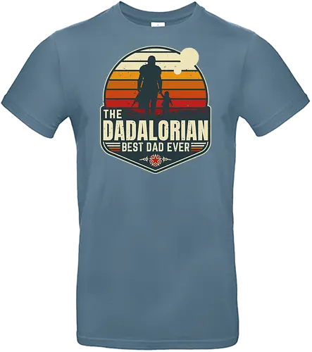 The Dadalorian - Best Dad Ever - dadalorian, galaxy, movie, movies, Space Opera, Bounty Hunter, popart, geek, dad, father's day, daddy, lm2kone, funny, humour, best dad ever, best - Standard T-Shirt