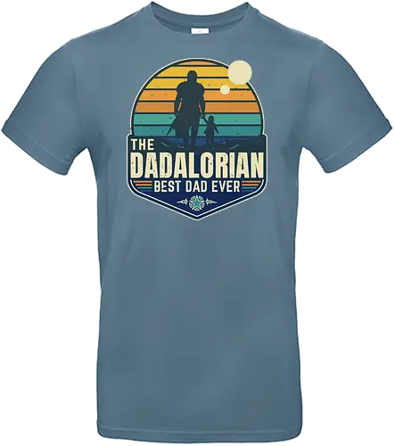 The Dadalorian - Best Dad Ever blue - dadalorian, galaxy, movie, movies, Space Opera, Bounty Hunter, popart, geek, dad, father's day, daddy, lm2kone, funny, humour, best dad ever, best - Standard T-Shirt