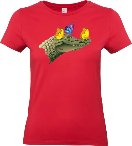 Ferocious & Fabulous - Kaiman, Krokodil, Alligator, Schmetterlinge, Wildtiere, Natur, Ferocious, Fabulous, lustig, Tiere - Standard T-Shirt (Women)
