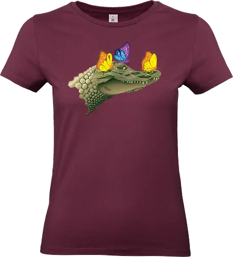 Ferocious & Fabulous - Kaiman, Krokodil, Alligator, Schmetterlinge, Wildtiere, Natur, Ferocious, Fabulous, lustig, Tiere - Standard T-Shirt (Women)