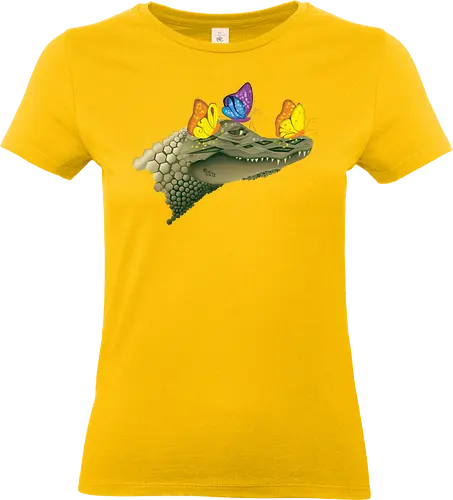 Ferocious & Fabulous - Kaiman, Krokodil, Alligator, Schmetterlinge, Wildtiere, Natur, Ferocious, Fabulous, lustig, Tiere - Standard T-Shirt (Women)
