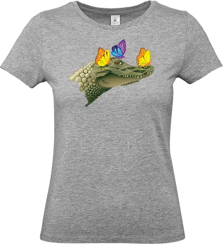 Ferocious & Fabulous - Kaiman, Krokodil, Alligator, Schmetterlinge, Wildtiere, Natur, Ferocious, Fabulous, lustig, Tiere - Standard T-Shirt (Women)