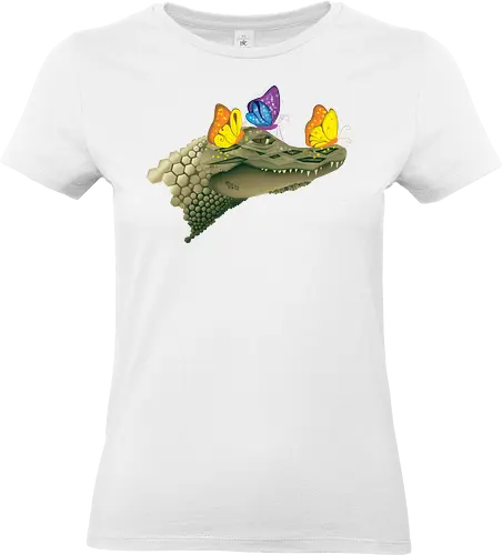 Ferocious & Fabulous - Kaiman, Krokodil, Alligator, Schmetterlinge, Wildtiere, Natur, Ferocious, Fabulous, lustig, Tiere - Standard T-Shirt (Women)