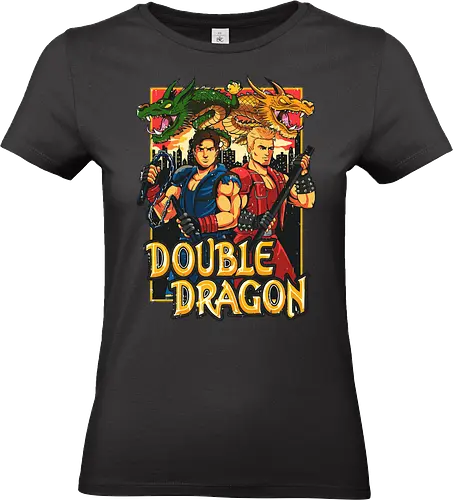 Double Dragon Style - double dragon poster, retro video game art, 80s arcade wall decor, double dragon print, vintage gaming artwork, beat em up poster, classic video game wall art, nostalgic gamer decor, pixel art poster, arcade legends. - Standard T-Shirt (Women)