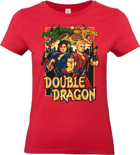 Double Dragon Style - double dragon poster, retro video game art, 80s arcade wall decor, double dragon print, vintage gaming artwork, beat em up poster, classic video game wall art, nostalgic gamer decor, pixel art poster, arcade legends. - Standard T-Shirt (Women)