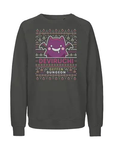 Deviruchi Ugly Sweater - ragnarok online, slime, mmorpg, jrpg, poring, angeling, deviling, deviruchi, ragnarok mobile, gaming, video game, gamer, ragnarok eternal love, ragnarok origin, ugly christmas sweater, geffen dungeon, xmas, christmas - Fairtrade Sweatshirt