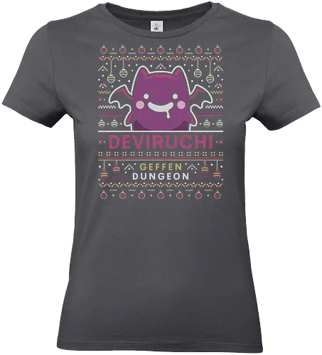 Deviruchi Ugly Sweater - ragnarok online, slime, mmorpg, jrpg, poring, angeling, deviling, deviruchi, ragnarok mobile, gaming, video game, gamer, ragnarok eternal love, ragnarok origin, ugly christmas sweater, geffen dungeon, xmas, christmas - Standard T-Shirt (Women)