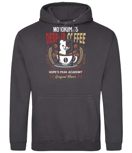 Hopes Peak Academy Coffee Crest - danganronpa, dangan ronpa, anime, manga, monokuma, despair, bear, monobear, hopes peak academy, video game, gamer, gaming, killing harmony, junko enoshima, makoto naegi - Standard Hoodie