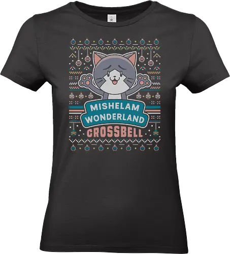 Mishelam Wonderland Ugly Sweater - trails in the sky, legend of heroes, ys, crossbell, bracer guild, trails from zero, trails into reverie, trails of cold steel, gaming, video game, trails to azure, tio plato, mishy, ugly christmas sweater, xmas - Standard T-Shirt (Women)