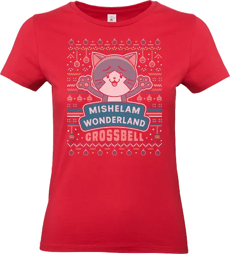 Mishelam Wonderland Ugly Sweater - trails in the sky, legend of heroes, ys, crossbell, bracer guild, trails from zero, trails into reverie, trails of cold steel, gaming, video game, trails to azure, tio plato, mishy, ugly christmas sweater, xmas - Standard T-Shirt (Women)
