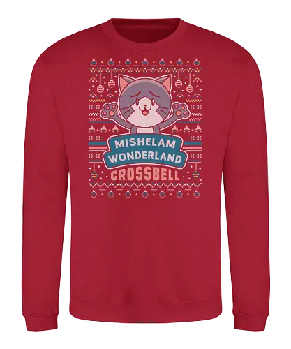 Mishelam Wonderland Ugly Sweater - trails in the sky, legend of heroes, ys, crossbell, bracer guild, trails from zero, trails into reverie, trails of cold steel, gaming, video game, trails to azure, tio plato, mishy, ugly christmas sweater, xmas - Sweatshirt