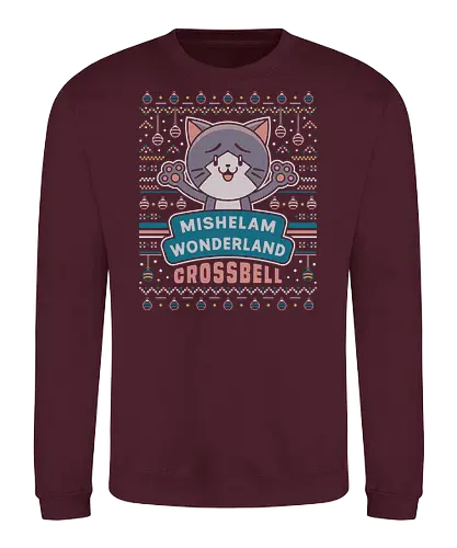 Mishelam Wonderland Ugly Sweater - trails in the sky, legend of heroes, ys, crossbell, bracer guild, trails from zero, trails into reverie, trails of cold steel, gaming, video game, trails to azure, tio plato, mishy, ugly christmas sweater, xmas - Sweatshirt