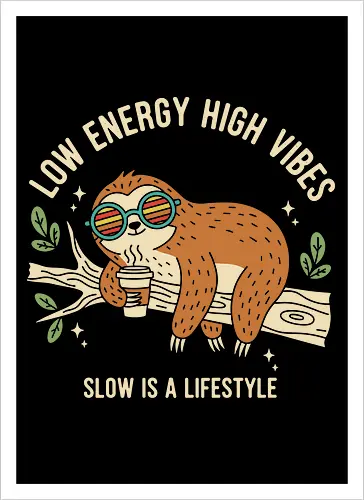 Low Energy High Vibes Sloth