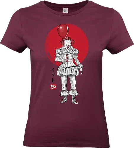 The dancing clown  sumi e - Clown, terror movies, retro, halloween, it, clowns, japanese art - Standard T-Shirt (Women)