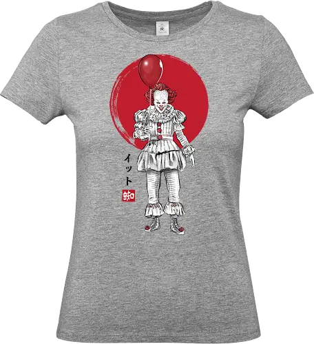 The dancing clown  sumi e - Clown, terror movies, retro, halloween, it, clowns, japanese art - Standard T-Shirt (Women)
