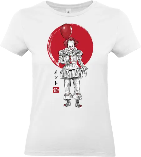 The dancing clown  sumi e - Clown, terror movies, retro, halloween, it, clowns, japanese art - Standard T-Shirt (Women)