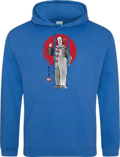 Classic dancing clown sumi e