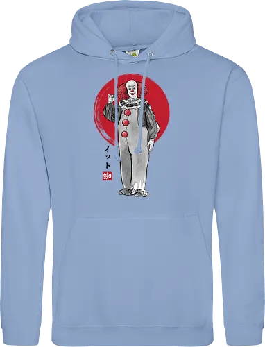 Classic dancing clown sumi e