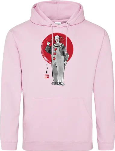 Classic dancing clown sumi e