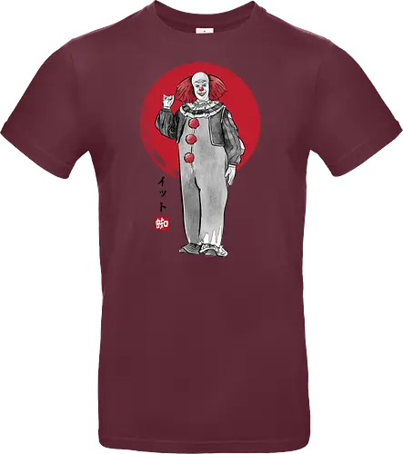 Classic dancing clown sumi e