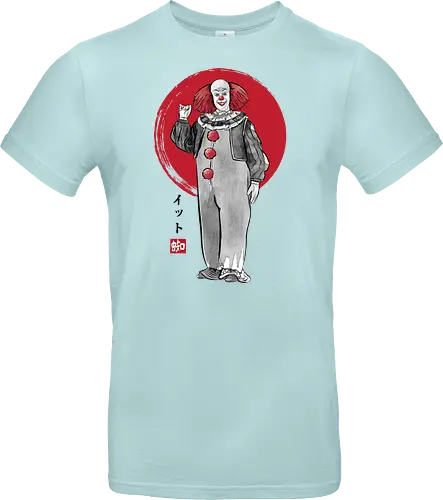 Classic dancing clown sumi e