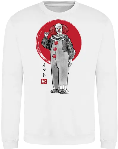 Classic dancing clown sumi e
