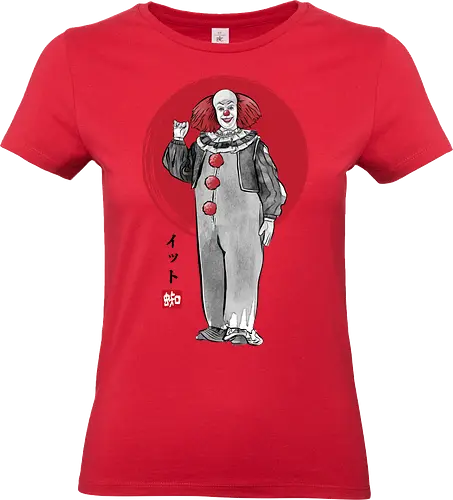 Classic dancing clown sumi e - Clown, terror movies, retro, halloween, it, clowns, japanese art - Standard T-Shirt (Women)
