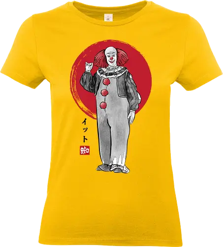 Classic dancing clown sumi e - Clown, terror movies, retro, halloween, it, clowns, japanese art - Standard T-Shirt (Women)