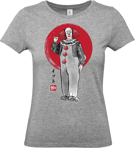 Classic dancing clown sumi e - Clown, terror movies, retro, halloween, it, clowns, japanese art - Standard T-Shirt (Women)