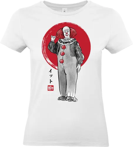 Classic dancing clown sumi e - Clown, terror movies, retro, halloween, it, clowns, japanese art - Standard T-Shirt (Women)