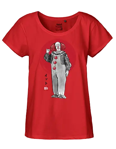 Classic dancing clown sumi e - Clown, terror movies, retro, halloween, it, clowns, japanese art - Fairtrade Girl Shirt