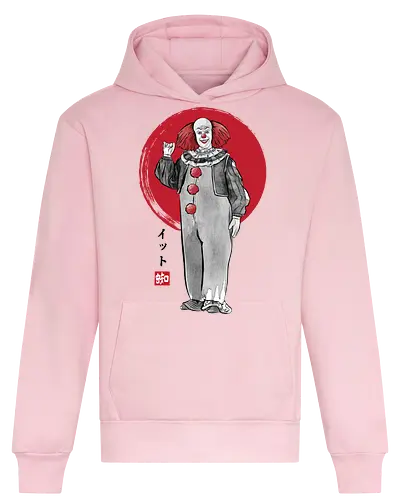 Classic dancing clown sumi e - Clown, terror movies, retro, halloween, it, clowns, japanese art - Heavyweight Hoodie