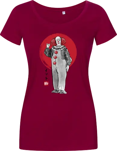 Classic dancing clown sumi e