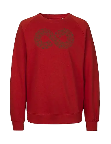 Coffee Beans Infinity Symbol - coffee beans, coffee, infinity, symbol, love, caffeine, addict, vintage, retro, brown, pattern, doodle, lemniscate, math, xmorfina - Fairtrade Sweatshirt