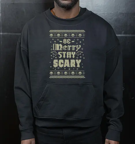 Be Merry Stay Scary Ugly Sweater