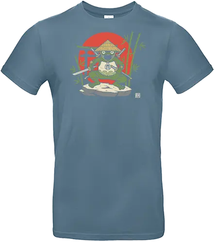  Ronin Frog Warrior - Ninja frog, samurai frog, ronin, frog warrior, Japanese art, torii gate, Hinomaru, katana, fantasy art, t-shirt design, art print, cool frog, gecko, unique graphic, traditional Japan, shinobi - Standard T-Shirt