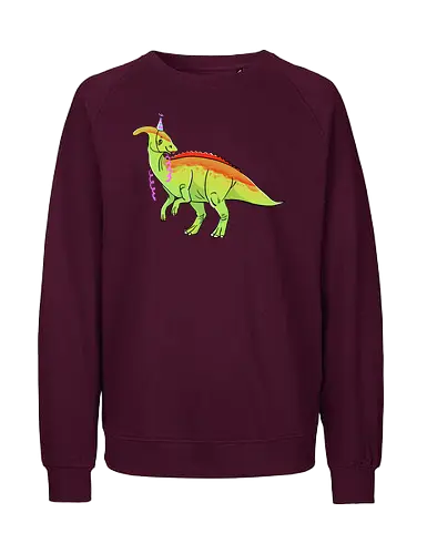 Partysaurolophus - Dino, Comic, Parasaurolphus, Party - Fairtrade Sweatshirt