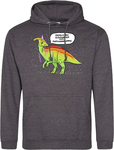 Partysaurolphus mit Sprechblase