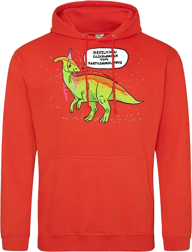 Partysaurolphus mit Sprechblase