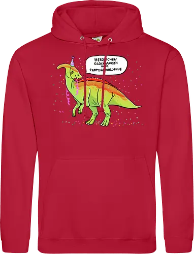 Partysaurolphus mit Sprechblase