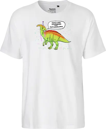 Partysaurolphus mit Sprechblase