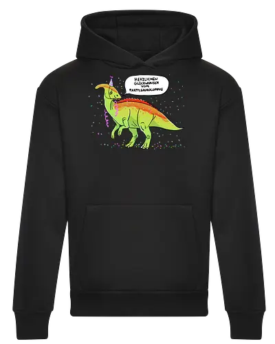 Partysaurolphus mit Sprechblase