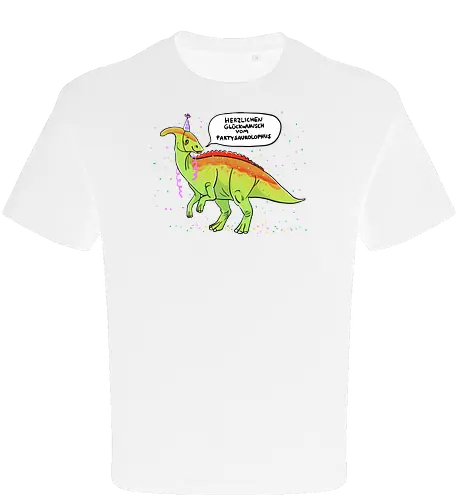 Partysaurolphus mit Sprechblase