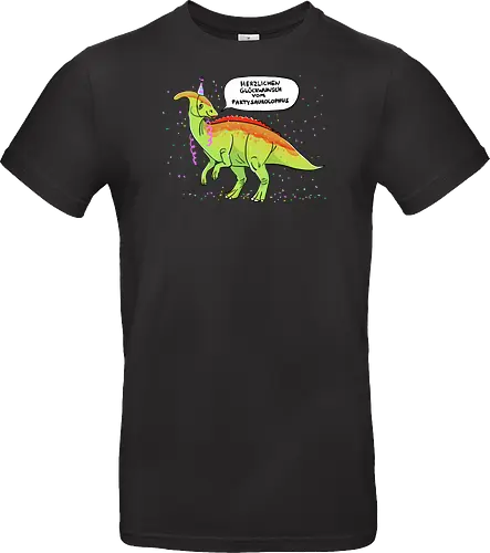 Partysaurolphus mit Sprechblase