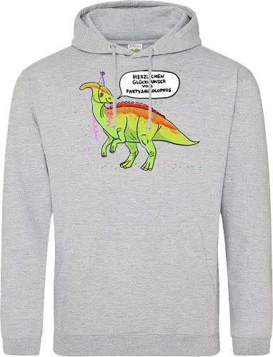 Partysaurolphus mit Sprechblase