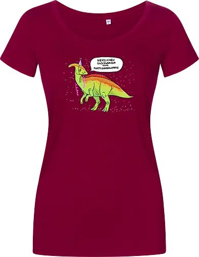 Partysaurolphus mit Sprechblase