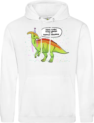 Partysaurolphus mit Sprechblase