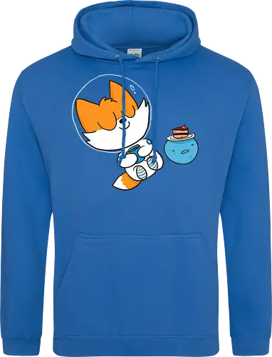 Pause vom Weltalltag (ohne Background) - Comic, Fuchs, Space, Weltraum, Pause - Standard Hoodie